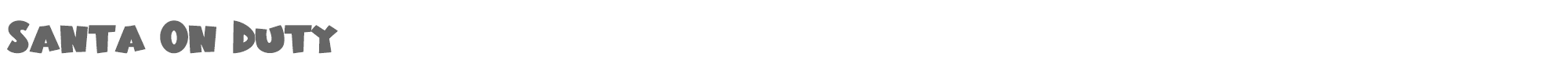 Sample characters Santa On Duty Font